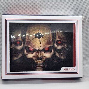 Brand New   3 Skulls Heads with Red Eyes  Wallet